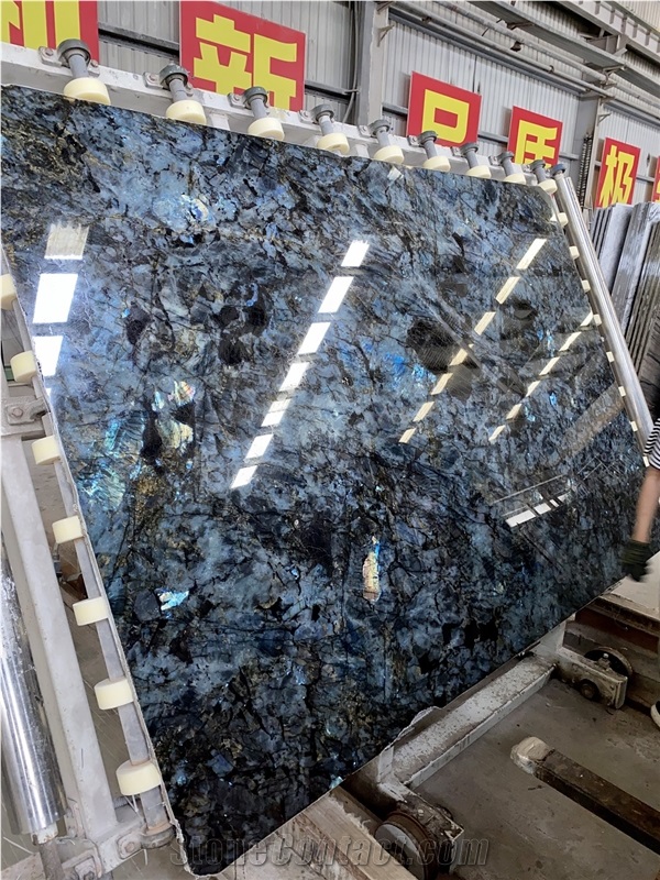Labradorite Lemurian Blue granite Slabs Tiles